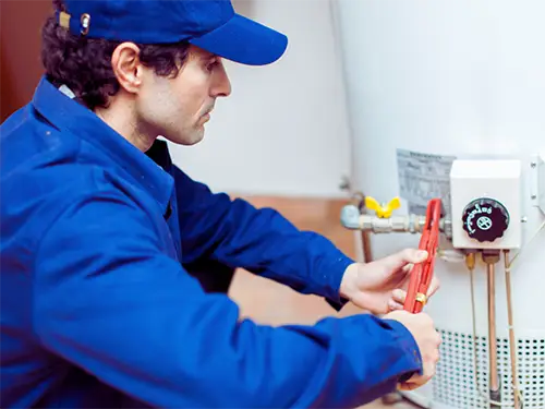Mister Greenway technician performing a professional water heater installation in Tennessee